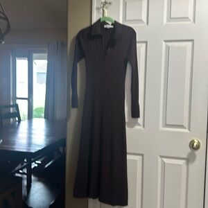 Gorgeous Loft Chocolate Midi polo dress in a  Medium.